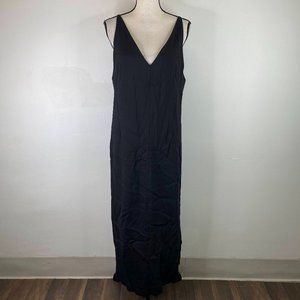 Everlane Women's Black V-Neck Sleeveless Long Dress SZ L